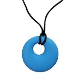 シリコーン　ベビー　歯がため　母乳　ネックレス　ママ　授乳ネックレス　おしゃぶり　歯固め　安全　全9色 - スカイブルー