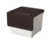 サンコープラスチック 積重ね収納 ボッカ 幅39×奥36.5×高30.5cm ダークブラウン