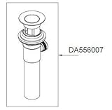Danze da556007 1 – 1 / 2 "メタルポップアップ排水アセンブリをオーバーフローとリフトロッド、 1.5 Inch クローム DA556007 1