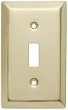Pass & Seymour SB1CC25 Wall Plate Smooth Polished Brass Single Toggle Switch Easy Install [並行輸入品]
