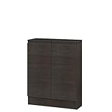 岩附(IWATSUKI) キッチンラック ダークブラウン 幅55cm 奥行19.4 高さ75 オーダー 幅木よけカット加工無し MIO-7555SDB