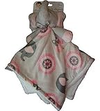 Blankets and Beyond Pink & Grey Elephant Baby Security Blanket Plush [並行輸入品]