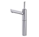 Whitehaus 3-3344-SS Centurion 5 3/4-Inch Single Hole Stick Handle Elevated Lavatory Faucet with 7-In
