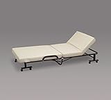 折り畳み 式ベッド 体圧を分散する、低反発 プロファイルマットレス 、採用 ぐっすり 組み立て不要 折り畳みベッド オフホワイト