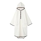 シルクル バスローブ チュニック マタニティパジャマ ＜パイル地 速乾＞ 犬印 ルームウエア 授乳機能付 (M-L) 全5色 (キナリ)