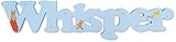 Bunnykins Blue Wooden Word WHISPER by Great Gizmos