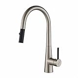 Kraus KPF-2720SS Modern Crespo Single Lever Pull Down Kitchen Faucet, Stainless Steel by Kraus