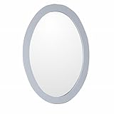 Bellaterraホーム9902-m-whオーバルフレーム入りmirror-manufactured wood-white