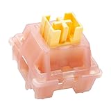 KPREPUBLIC Outemu Silent Peach V3 リニアスイッチとサイレントレモンタクタイルライム メカニカルキーボード用 - POM PA66 ファクトリールーブ (OTM V3 LiGuide x110)