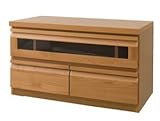 天然木アルダー材コーナーTVユニットシリーズ 幅80cm (ナチュラル) TE-0022