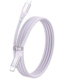 TOMSING USB Type Cケーブル PD対応 240W/5A タイプc ケーブル 急速充電 【1m 高耐久ナイロン 断線防止】 type-c for iPhone 15/16/Matebook/iPad/Xperia/iPad/MacBook Pro/Galaxy S25/その他 Android 等機器対応 映像出力不可（ライラック，1m）