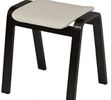 曲木スツール『CF-406』【IT】約440×360×450mmレザーアイボリー(#9853380)