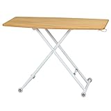 不二貿易 ガス圧昇降フリーテーブル 高さ10.5~69cm ナチュラル ホワイト 10957