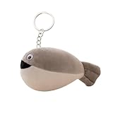 サカバンバスピス ぬいぐるみ | きしむかわいいぬいぐるみの魚のぬいぐるみキーチェーン - ポータブルソフト海の動物ぬいぐるみフグぬいぐるみバックパック、ハンドバッグ、キー用 Mechesa