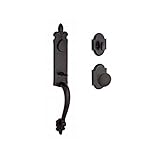 Baldwin SCCOTXRUSRAR481 Reserve Single Cylinder Handleset Cottonwood x Rustic with Rustic Arch Rose 