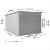 ヨドガレージ　ラヴィージュ 防火仕様　VXB-3355　標準高タイプ　一般型　基本棟 　スミ（SM）