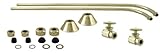 ウエストブラスd135 – 108 – 01真鍮シングルオフセットBath供給線with 1 / 2インチIPSバルブ、PVD Polished Brass