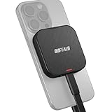 【Amazon.co.jp限定】バッファロー SSD 外付け 1TB MagSafe 対応 USB3.2 Gen2 Type-C 読込速度 1050MB/秒 【 iPhone 17e / 17 / 17 pro/Mac/Windows 対応】 ProRes 4K 動画 直接保存 exFAT コンパクト ポータブル SSD-PMS1.0U3BA/N
