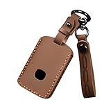 [ZANEKO] CX-60キーケース適合マツダ 3 CX-30 CX-80 キーカバー CX-8 MX-30 CX-5 KF スマートキーケース本革（ブラウン）