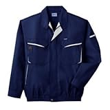 空調服　綿・ポリ混紡長袖作業着　K-500N　【カラー：ネイビー　 サイズ　LL】　電池ボックスセット