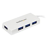 StarTech.com 4ポート SuperSpeed USB3.0ハブ ポータブルミニUSB Hub ホワイト ST4300MINU3W