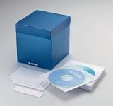 エレコム 不織布CD/DVDケース専用ボックス不織布30枚付ブルー