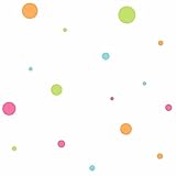York Wallcoverings KS2433 Cool Kids Dot Variety Wallpaper, Snow/Pistachio/Orange Pop/Strawberry/Robi