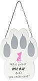 Kole Cat Paw Print Wall Sign [並行輸入品]