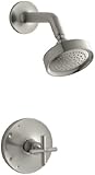 Kohler Purist rite-temp pressure-balancingシャワー蛇口トリムwithクロスハンドル、バルブは含まれていません N/A K-T14422-3-BN 1