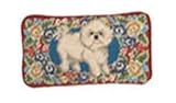 123 Creations C496EG-3.5x7 in. B-Floral Bichon Petit-point Eyeglass Holder