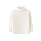 Karchi 子供服 高襟 ボトムシャツ 長袖 しっかり 無地 鮮やか 素敵 色物 ハイクオリティー 女の子 男の子 秋冬 シンプル しっかり 冷房対策 無地 洗練 長袖 ジュニア 学生服 (86, 