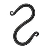 HomArt Forged IronリンクSフック – 3 in (アンティークブラック) 3164-2