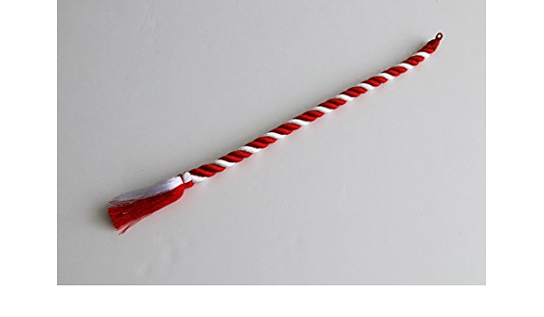 Amazon 国産 紅白 鈴紐 綿芯 40ｃｍ 鈴緒 神具 サイズ約 Cm 長さ40 縄径1 2 神棚 オンライン通販
