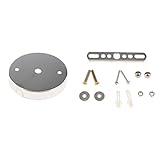 Flameer 全7色選べる　照明パーツアクセサリー　天井　プレート　ストレートエッジ　ベース　ペンダントライト　アクセサリー　シーリングプレートキット　 - クロム