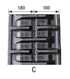 KBL コンバイン用 ゴムクローラ 3640NS 幅360×ピッチ79×リンク40 パターンC クローラー