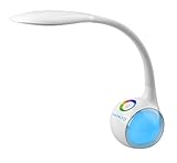 MOKOQI Flexible Touch Dimmer Reading Table Lamp Kids with Globoid RGB Base, 3-Level Brightness Atmos