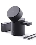 iWALK 3イン1 ワイヤレス充電スタンド 自動回転付き マグネット付き Appleデバイス用 15W 折りたたみ式ワイヤレス充電器ステーション iPhone 16 15 14 13 12 & Apple Watch & Airpods用 ブラック