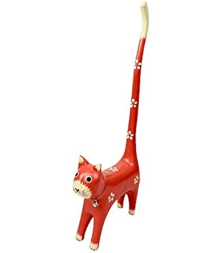 Amazon.co.jp: 木製 バリ ネコ カラフル ［20cm］ 単品 木彫り