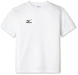 [Mizuno] トレーニングウェア パック半袖丸首Tシャツ ジュニア A35TF390 キッズ ホワイト×ブラック 日本 130 (日本サイズ130 相当)