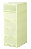 プラスト ミルキー 収納ボックス 5段 MX GR グリーン MX3405 写真パネル付