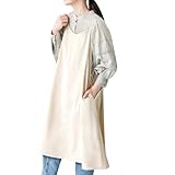 [créer] atRise [アットライズ] キャミソールエプロン レディース 【さっと被るだけ ワンピースエプロン】 可愛い おしゃれ しわになりにくい (エクリュ, M)