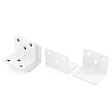 uxcell 角ブラケット　アングルラック　37 x 29 x 29mm　L形　ホワイト　10個