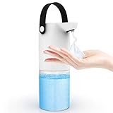 泡ソープディスペンサー 自動ハンドソープ オートセンサー 電池式 壁掛け対応 防水対策 残量確認可能　泡吐出量が自由に調節 300ml 洗面