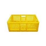 折りたたみコンテナ（黄）10個 約550（横）*約370（縦）*約200（高さ） 約 520（横内寸）*約187mm（高さ内寸）