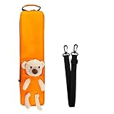 BHYGNVFIP(小さな店)ドラムスティックケース、スティックケース、スティックケース ドラム、ドラムスティックケース ドラムスティック バッグケース コンパクト ジッパー式 ハンドルショルダーストラップ オックスフォード (オレンジ)