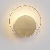Creative Fashion LED Copper Wall Lamp Aisle Corridor Dining Living Room Bedroom Study Stairs Balcony Gold 3 Colors White Natural Warm Yellow Light Modern Simple Round Circle Fine carving pattern