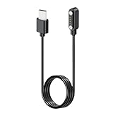 For PLAUD NOTE AI ボイスレコーダー 1M専用充電ケーブル 磁気吸着式 急速充電 Type C充電 ボイスレコーダー充電器 1M 4ピン 充電機 高耐久 軽量 持ち運び便利（Type-C 1本/ブラック）