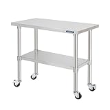 [日本製] ステンレス 作業台 キャスター付き 業務用 幅90cm 奥行45cm 高さ80cm 調理台 キッチン台 キッチン作業台 業務用キッチン ワークテーブル 防水性 耐油性 作業テーブル キッチン 家庭 厨房 工場 食器棚 収納 ステンレス作業台 kot2ca-9045