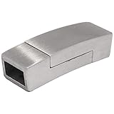 マグネットクラスプ ステンレス 留め金 長方形 シルバー アクセサリー 留め具 パーツ ハンドメイド 磁石 1個 (シルバー)