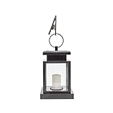 Lightess Vintage Solar Powered Hanging Candle Portable LED Lantern for Lawn Garden Umbrella Tree Out